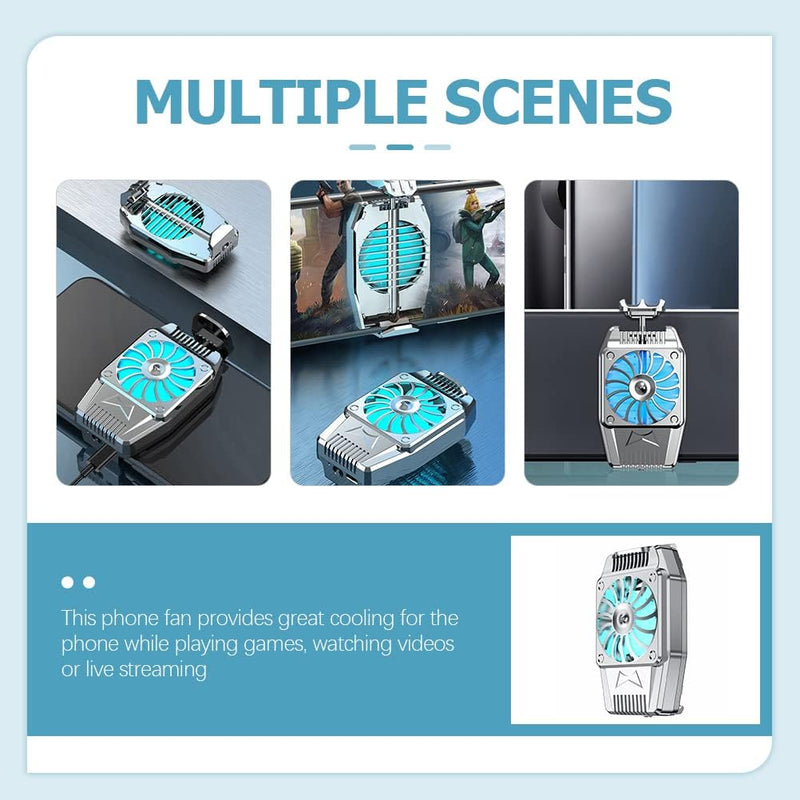 Phone Cooler Wireless Cooling Fan USB Charging Phone Clip Mobile Phone Heat Sink