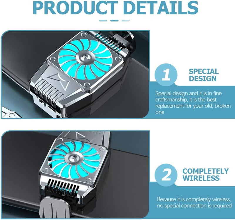 Phone Cooler Wireless Cooling Fan USB Charging Phone Clip Mobile Phone Heat Sink