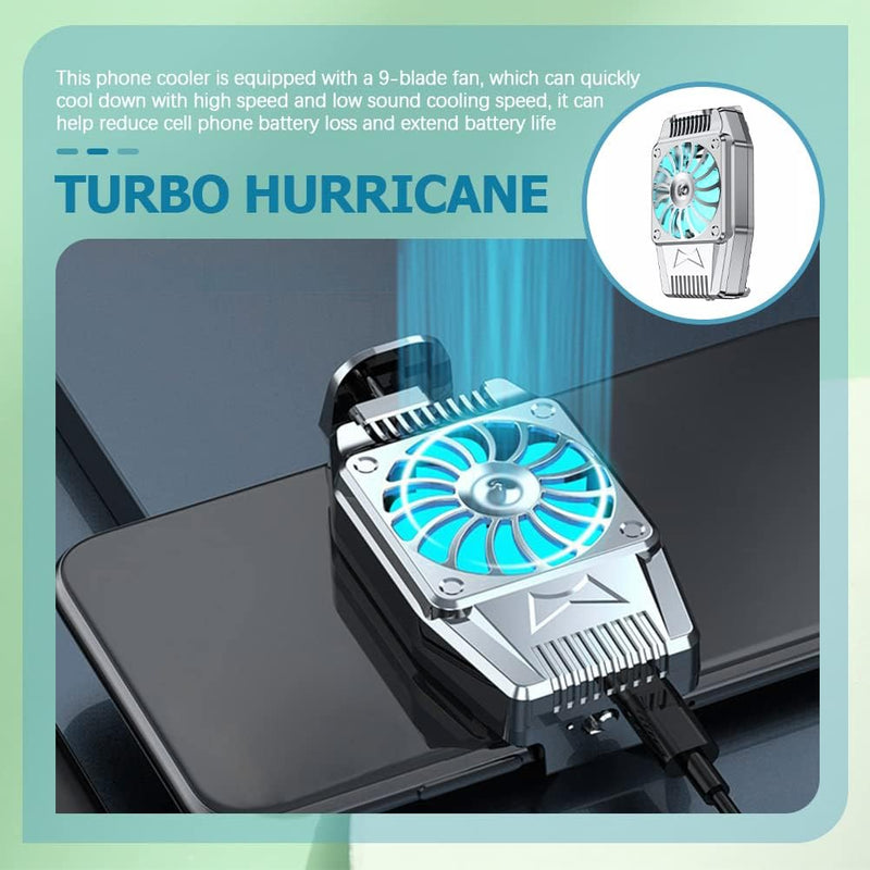 Phone Cooler Wireless Cooling Fan USB Charging Phone Clip Mobile Phone Heat Sink