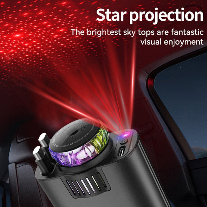 5-in-1 Starlight Car Charger — Fast Charge, Ambient Glow & Aroma